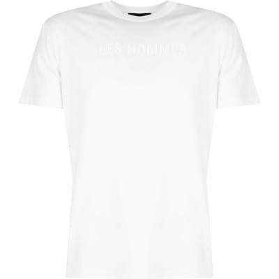 Les Hommes T-Shirt LH Logo Mannen Wit