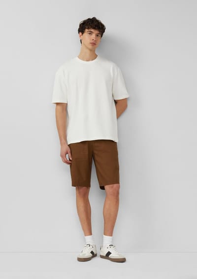 s.Oliver - male - Detroit: Relaxed fit bermuda van linnenmix