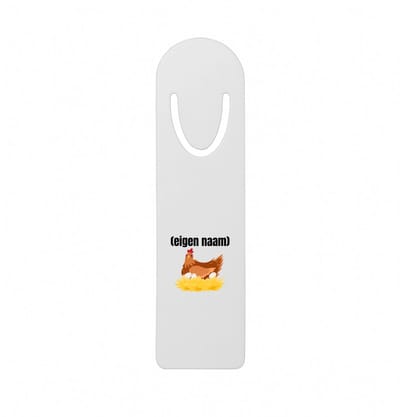 Hacebo® - kip met nest metalen boekenlegger - Kippen - kippen liefhebbers - iemand die houdt van kippen - verjaardag - cadeau - kado Bladwijzer boekenleggers - 12.7 cm x 3.2cm