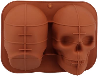 Dailygoods- Cakevorm 3D Schedel - Siliconen - Hittebestendig tot 200 °C - Voedselveilig - Duurzaam - Gemakkelijk te verwijderen - Bakvorm