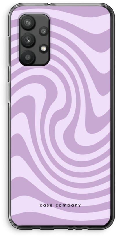 Case Company® - Hoesje geschikt voor Samsung Galaxy A32 4G hoesje - Swirl Paars - Soft Cover Telefoonhoesje - Bescherming aan alle Kanten en Schermrand
