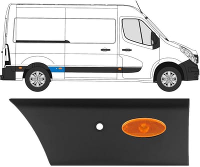 Sierlijst zijlijst PDC voor Renault Master 2010- / Rechts / Set