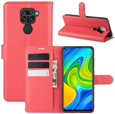 Coverup Hoesje - Geschikt voor Xiaomi Redmi Note 9 Hoesje - Coverup Book Case - Rood