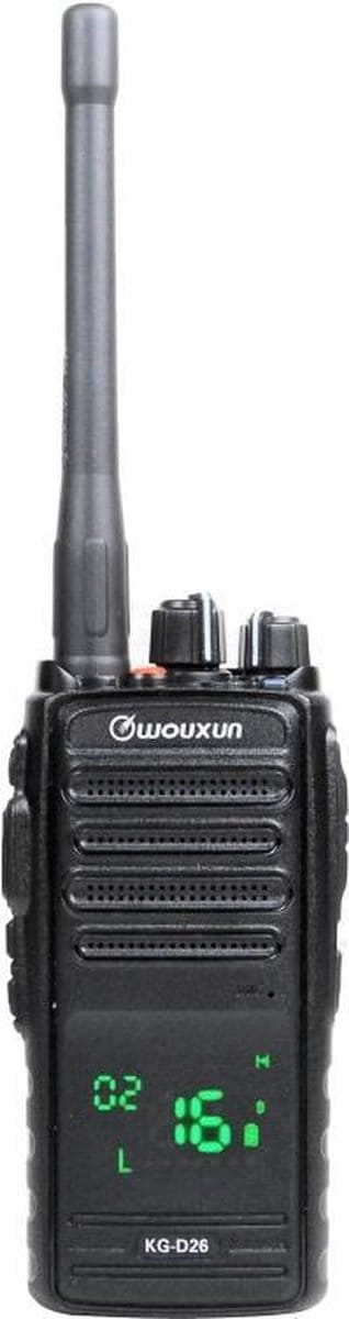 Wouxun KG-D26 - PMR 446 - Licentievrije portofoon - Digitaal / Analoog - 446.0 - 446.2 MHz - Kenwood compatible