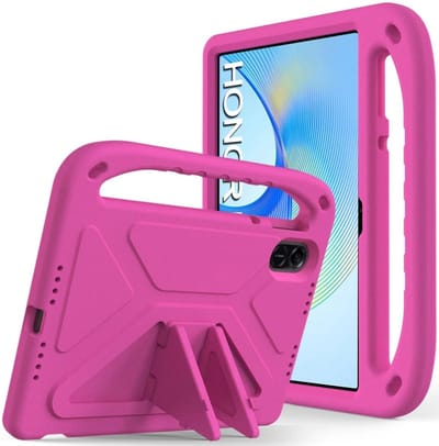 Kinder Tablethoes Geschikt voor Honor Pad X9 - Kindvriendelijke Hoes met Handvat en Standaard - Roze