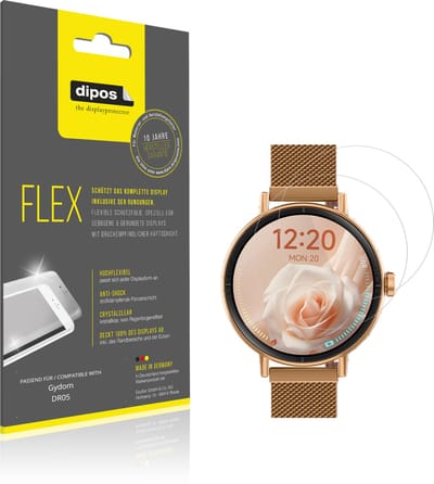 dipos – 2x Beschermfolie geschikt voor Gydom DR05 | 3D Full Cover Screenprotector | 100% Passend