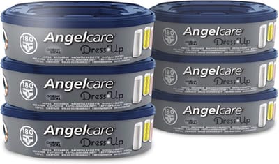 Angelcare Navulling Luieremmer Baby - Achthoekige Navulcassettes Voor Dress Up - 6 Stuks