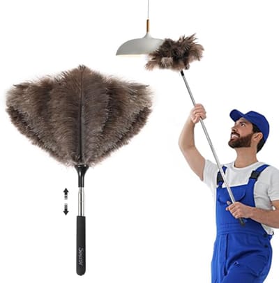 Veren Stofdoek - Plumeau - Hoge Plekken Reinigen - Uitschuifbare Steel - 40 Inch - Niet gespecificeerd
