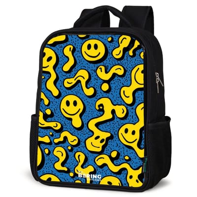 NoBoringSuitcases.com® - Rugzak zwart - Schooltas jongen & meisje - Vloeibare vrolijkheid - Rugtas voor school - Boekentas kind - Schoolrugzak - Kinderrugzak