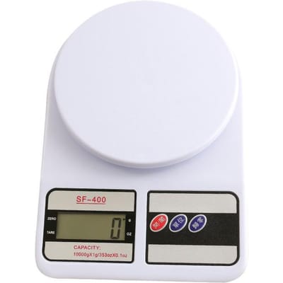 Digitale Keukenweegschaal 5kg/1g Hoge Precisie LED Elektronische Weegschalen Draagbare Voedsel Gewicht Balans Meten Voor Thuis Keukengereedschap wit