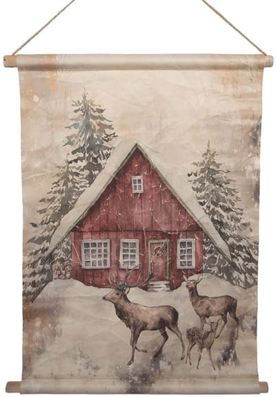 Clayre & Eef Wandkleed 55x3x75 cm Beige Textiel