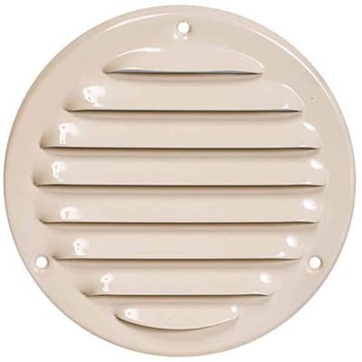 Metalen ventilatierooster rond 100 mm beige - MR100Y - RAL1015