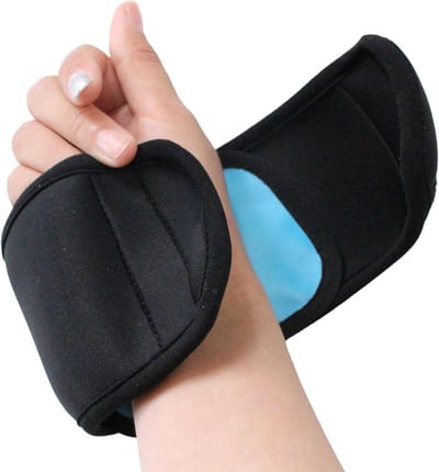 Knie Wrap IJsverpakking - Koude Compressie Band - Sport Herstel - Elastische Compressie Technologie - 34x8.9cm - Blauw