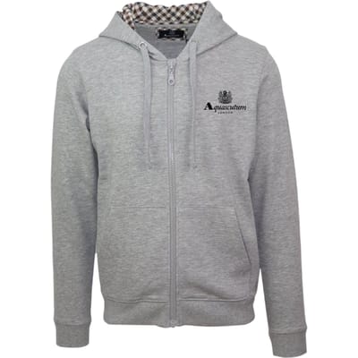 Aquascutum Heren Active Full Zip Hoodie (Grijs)
