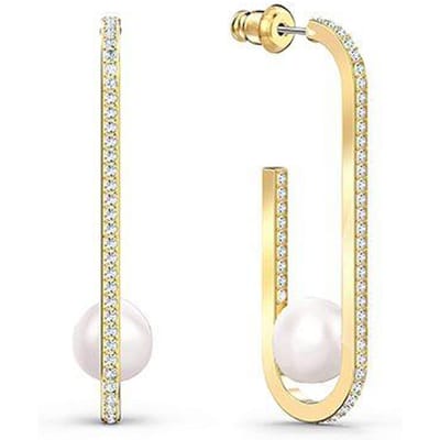 Boucles d'oreilles Clous Rondes en Cristal Plaqué Or Swarovski Boucles d'oreilles Femme 5512736 Gold,F beige
