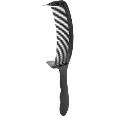 Peigne de Barbier Courbé en Forme d'Arc S Professionnel Positionnement Coupe de Cheveux Peigne Courbé pour Flat Top noir