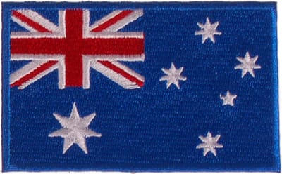 Strijkapplicatie 8x6cm vlag Australië