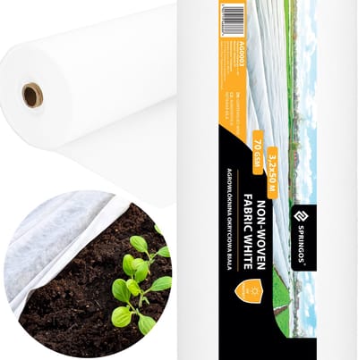 Springos Vliesdoek - Vliesdoek Plantenbescherming - 70 G/M2 - 50 x 3,2 M