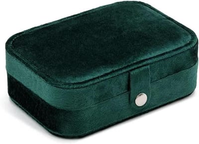 Juwelendoosje - Sieraden opberger - Sieraden organiseren - Zacht fluwelen interieur - 16 x 11.5 x 5 cm - Donkergroen