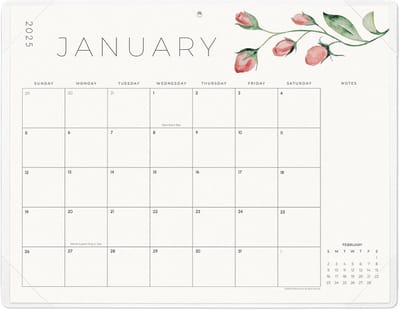 Bureaukalender 2025 - Bureauonderlegger planner - Organiseren plannen - Grote afmeting dik papier - 51 x 465 cm - Groen