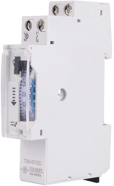 Allecto - DIN-Rail timer - Intelligente tijdschakelaar - Wit - Mechanische rail timer - Nauwkeurige tijdregeling straatverlichting - Geschikt voo
