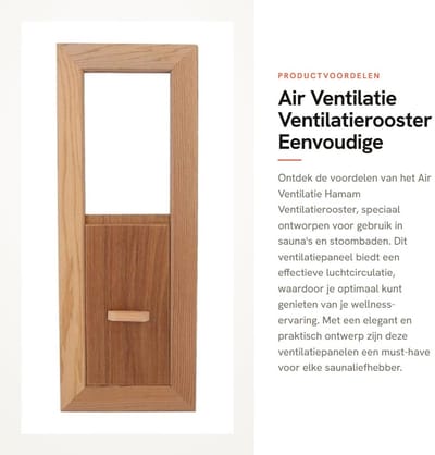 Dailygoods- Ventilatierooster Verstelbaar - Ventilatiepaneel - Sauna-accessoires - Hout - 3 Stuks - Hoogwaardig Cederhout
