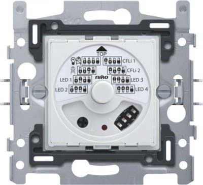 Niko - Sokkel draaiknopdimmer universeel 5-325W 3-DRAADS - 310-01900