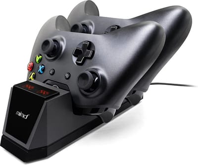 Oplaadstation met 2x 1200mAh accu Geschikt voor XboX-One Controllers Zwart