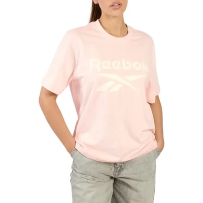Reebok Nova Big Logo Oversized T-shirt Met Korte Mouwen Roze XS / Regular Vrouw