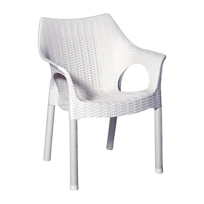 Bolero Elements Polypropyleen Armstoelen Sneeuwwit (4 stuks)