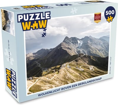 Puzzel Wolkenlucht boven een berglandschap - Legpuzzel - Puzzel 500 stukjes