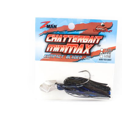 Zman Chatterbait Mini Max Sinking Lure 3/8 Oz Zwart Blauw (8866) white