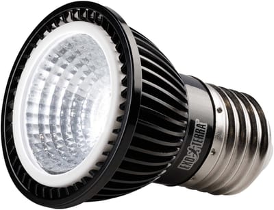 Exo Terra TerraSky UV UVB LED spot zwart | compacte gerichte LED-verlichting | 20.000 uur levensduur | E27-fitting