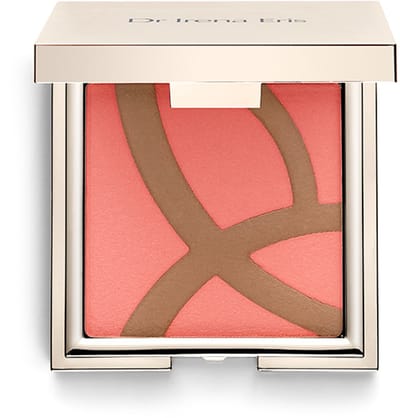Dr Irena Eris Skintone Enhancing Powder Blush - Kleur 02 Peach Island - Zijdezachte Blush Met Duo-Kleur Effect Voor Natuurlijke En Stralende Glow - Voor Een Frisse, Jeugdige En Egale Teint - Langhoudende Pressed Powder Blush