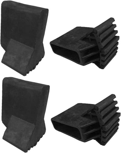 Ladderpoot Beschermers - Antislip Pads - Veiligheid Verhogend - Universele Pasvorm - 6.1x1.6 cm - Zwart