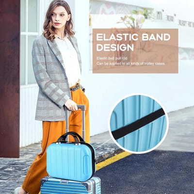 Waterdichte Hardcase Koffer voor Make-up en Toiletartikelen met Trolleyband