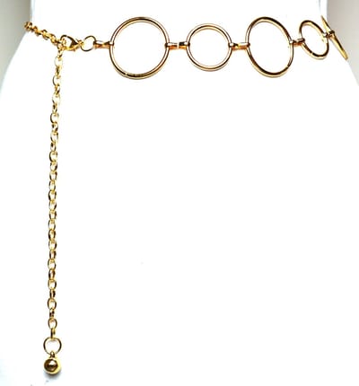 Riem dames, kettingriem ringen, gouden kettingriem, verstelbare tailleketting, taille ketting riem voor vrouwen