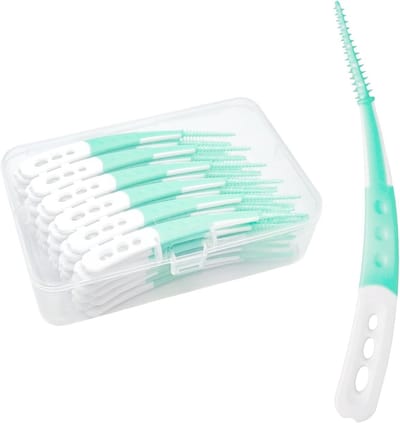 Zachte Rubber Tandenborstels met Ergonomisch Handvat voor Moeilijk Bereikbare Tussenruimtes tussen Tanden - 60 Stuks