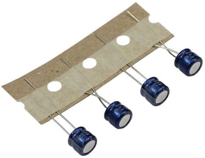 Elko Condensator - Elektrolytische Condensator - Elektronica Reparatie - Radiaal Ontwerp - 100µF 10V - Zwart