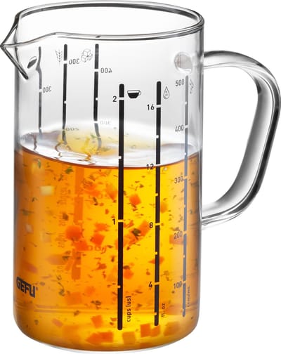 GEFU METI Maatbeker – 500 ml – Borosilicaatglas – Met Maataanduiding