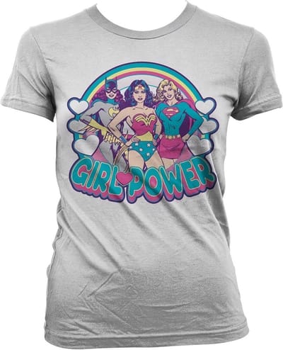 DC Comics Girlpower Girly T-shirt voor dames, witite