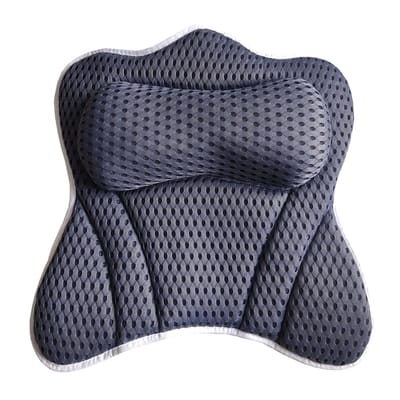 Peysaitr - Badkussen - Ergonomisch Neksteun Kussen - Vlinder Vorm - met 6 Antislip Zuignappen - Spa & Bubbelbad Accessoire - Blauw - 40x40cm - 1 stuk