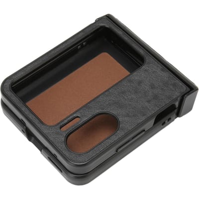 Housse de téléphone à écran rabattable PU Motif Cheval Fou Étui de téléphone souple et tendance pour Oppo Find N2 Flip noir