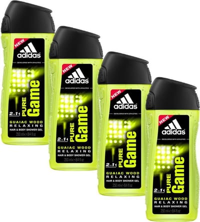 ADIDAS Douchegel Pure Game - Voordeelverpakking 4 x 250 ml