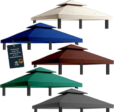 Paviljoen dak - Reserve dakbedekking - Terras beschermen - Waterdicht PVC materiaal - 3x3 meter - Bruin