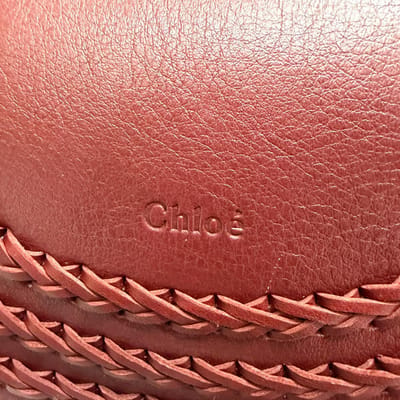 Chloé Small Hudson Crossbodytas in bordeauxrood leer
