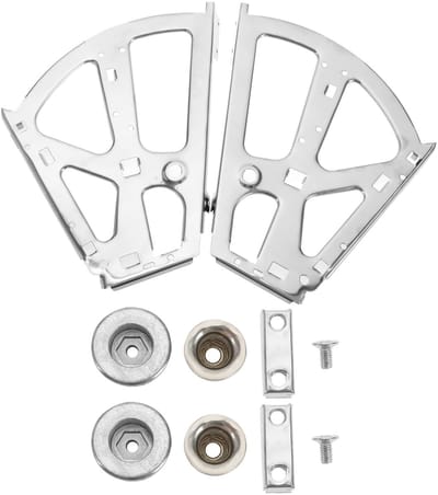 Dailygoods- Scharnieren Roestvrij Staal - Dubbellaagse Beugels - Schoenenrek Accessoires - Zilveren Scharnieren - Heavy Duty - Afmetingen 26 x 21 x 9 cm