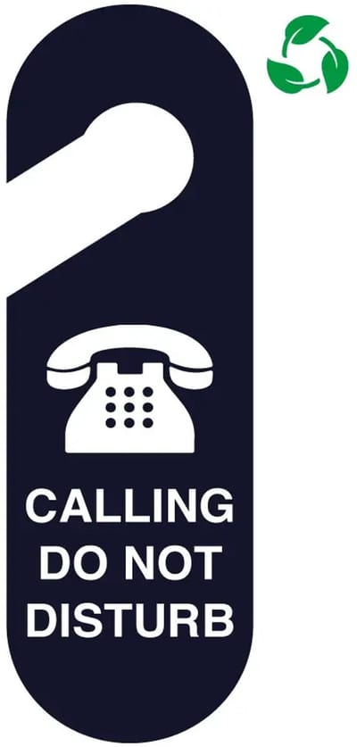 Calling do not disturb deurhanger - Forex Re materiaal | 30 x 10 cm