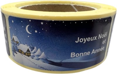 Kerststickers 150 stuks - joyeux noël et bonne année - kerstetiket - sluitzegel - sneeuw - chique inpakken
