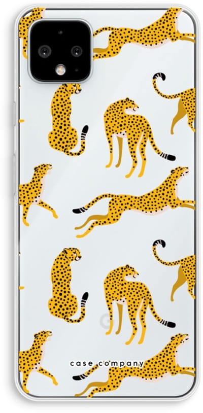 Case Company® - Hoesje geschikt voor Google Pixel 4 XL hoesje - Luipaard - Soft Cover Telefoonhoesje - Bescherming aan alle Kanten en Schermrand